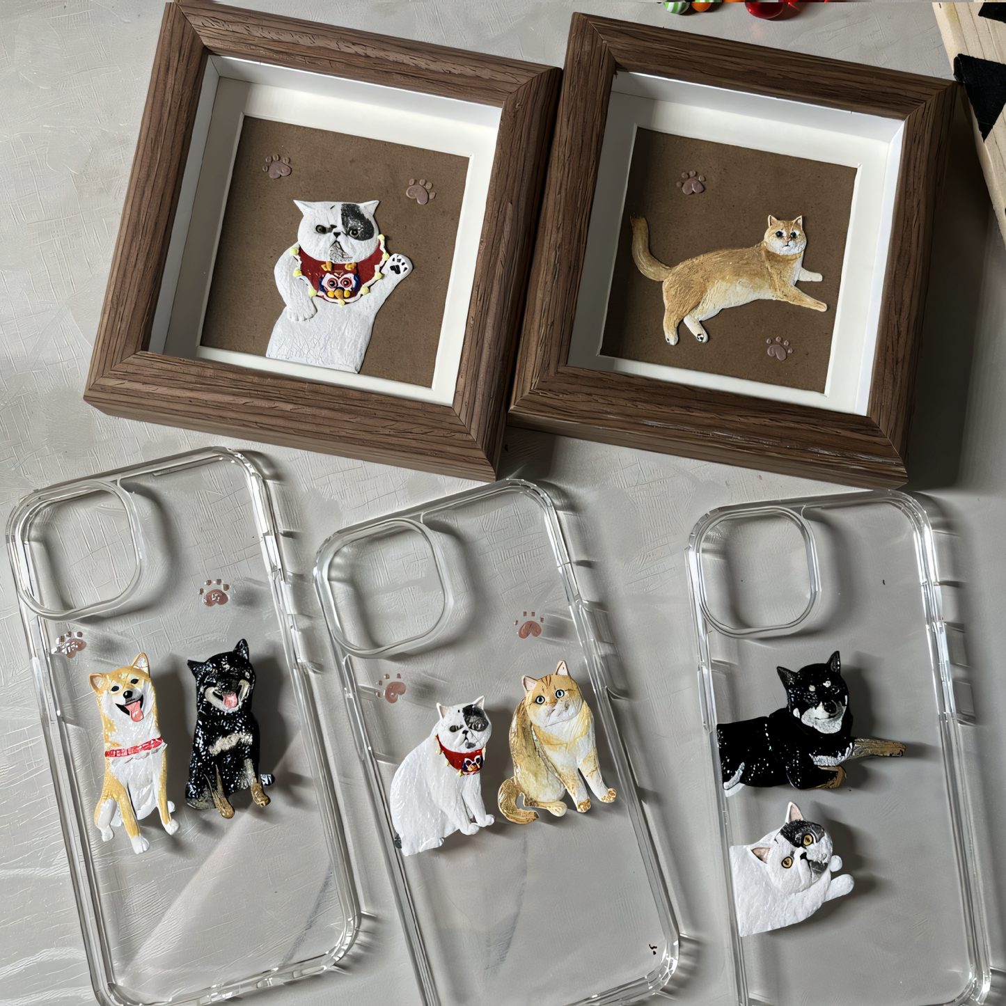 MPLANET Decoden Pet Frame, Made-to-order Cream Gel Handicrafts