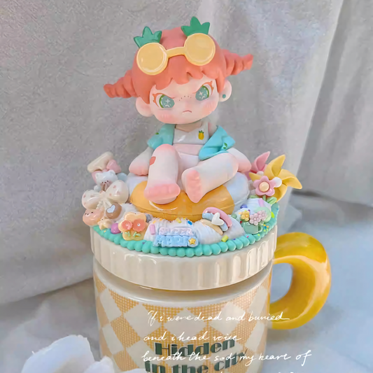 MPLANET Pop Mart Decoden Mug, Made-to-order Cream Gel Handicrafts