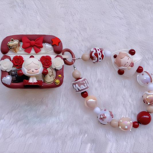 MPLANET Pop Mart Decoden Earphone Case, Made-to-order Protective Cover, Handmade Cream Gel Project