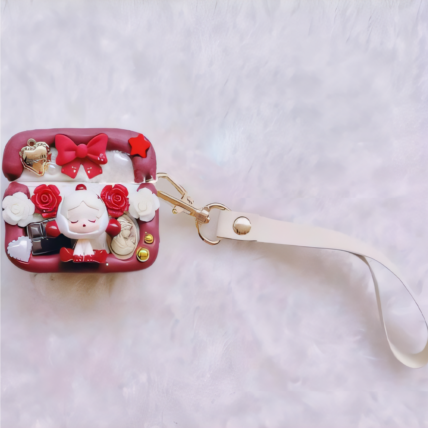 MPLANET Pop Mart Decoden Earphone Case, Made-to-order Protective Cover, Handmade Cream Gel Project