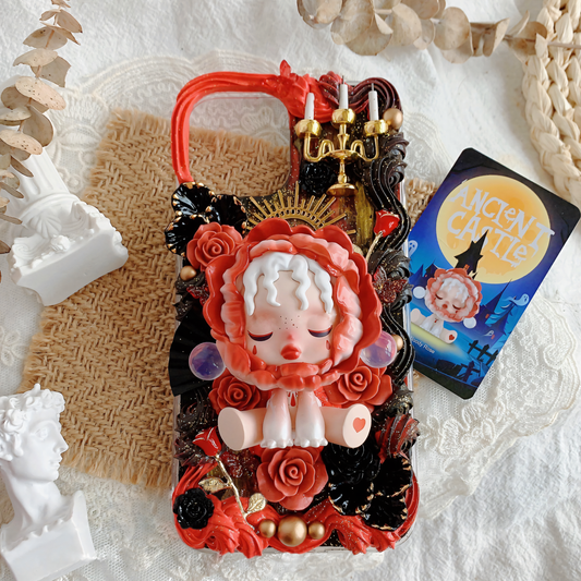 MPLANET Jungle Castle Decoden Phone Case, Made-to-order Protective Cover, Handmade Cream Gel Project