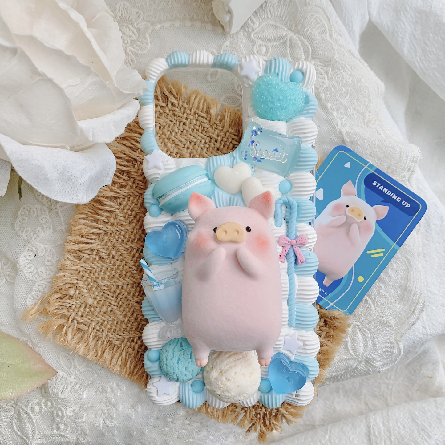 MPLANET Decoden Zoo Party Made-to-order Phone Case, Original Protective Cover, Cream Gel Handicrafts, DIY