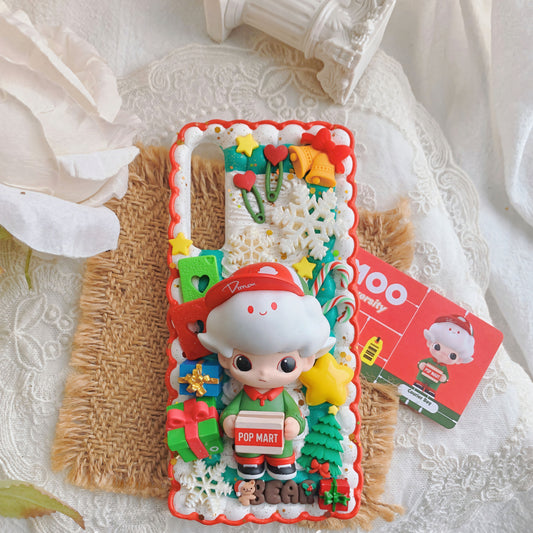 MPLANET Cutstomized Christmas Cream Gel Phone Case, Original Protective Cover, Handmade DIY