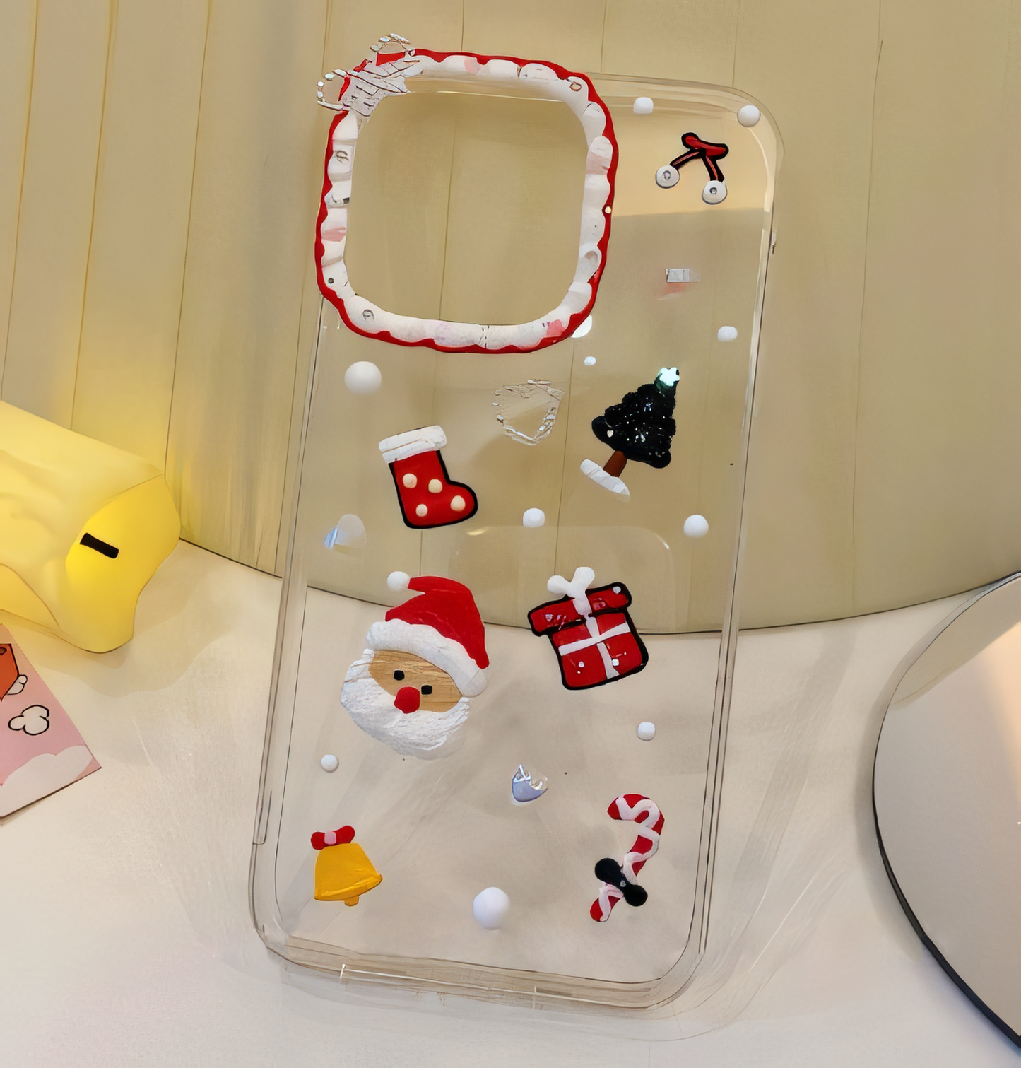 MPLANET Cutstomized Christmas Cream Gel Phone Case, Original Protective Cover, Handmade DIY