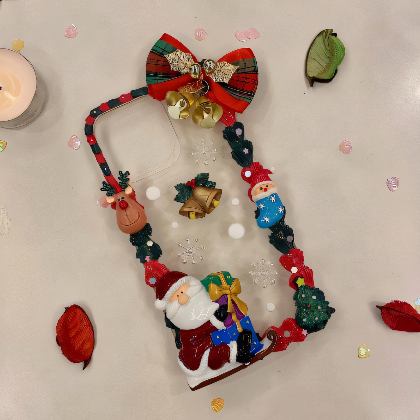 MPLANET Cutstomized Christmas Cream Gel Phone Case, Original Protective Cover, Handmade DIY