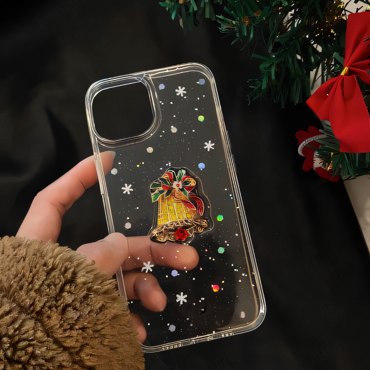 MPLANET Cutstomized Christmas Cream Gel Phone Case, Original Protective Cover, Handmade DIY