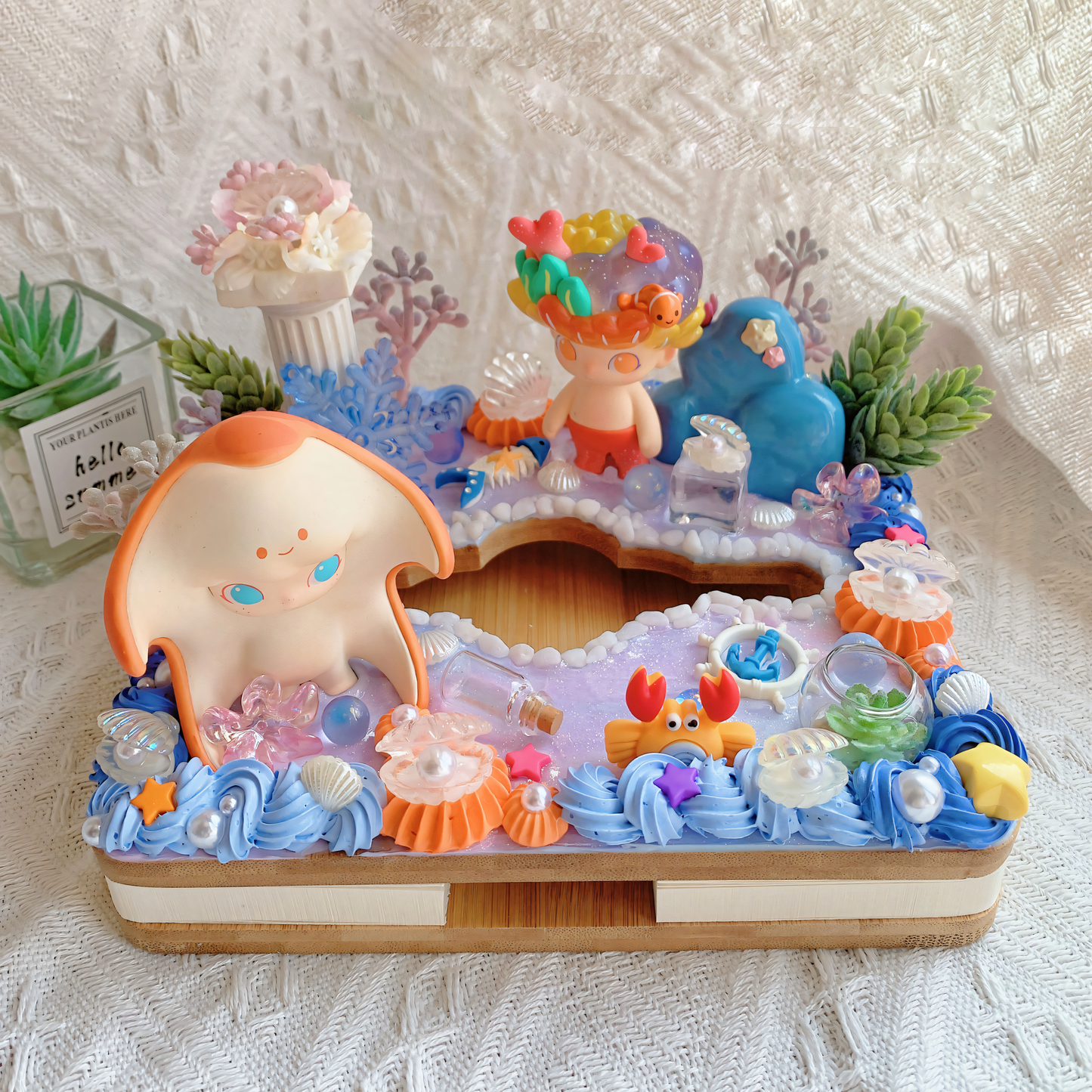 MPLANET Pop Mart Decoden Tissue Box, Made-to-order Cream Gel Handicrafts