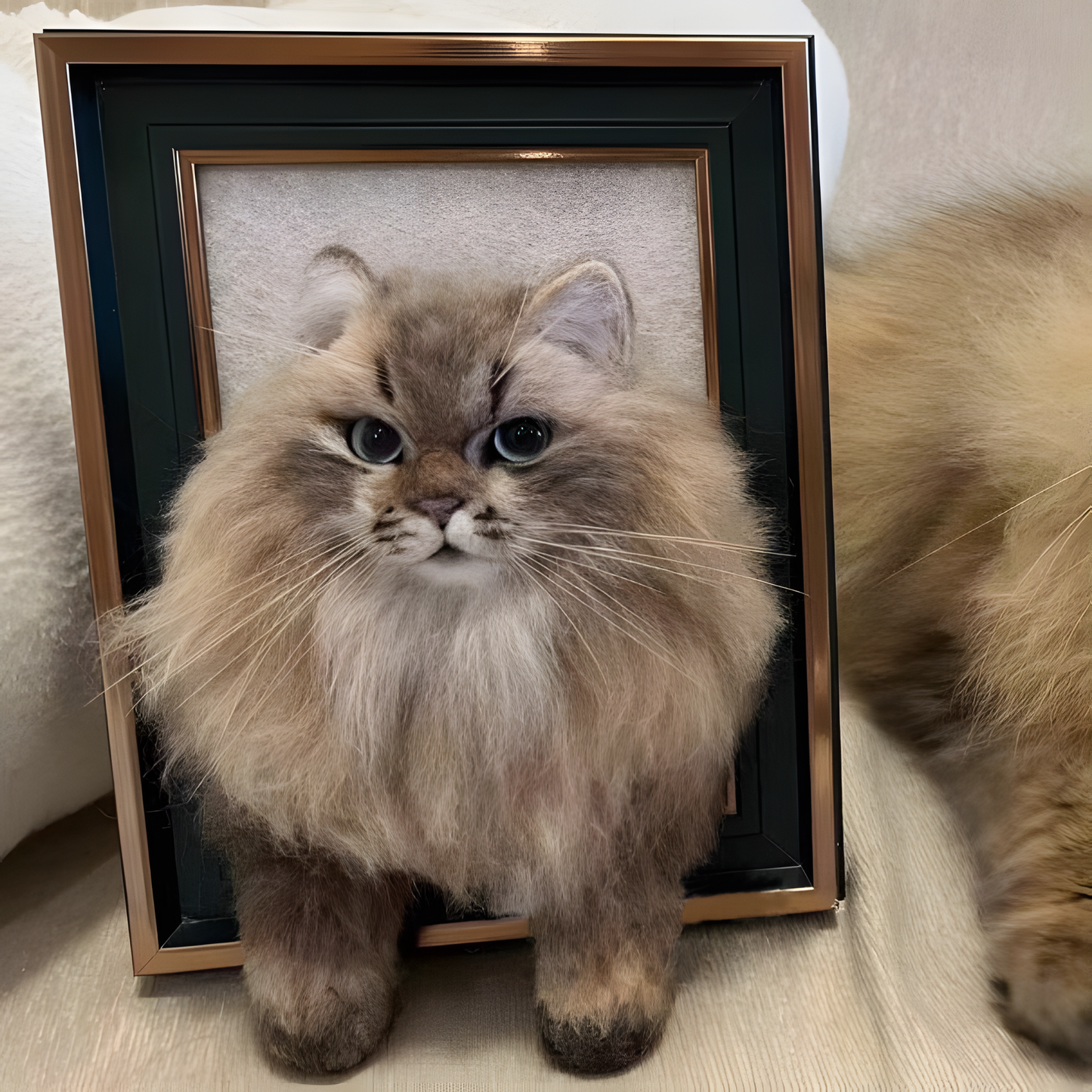 MPLANET Wool Felt pet simulation Cat full body commemorative, cat photo frame decoration, poking fun DIY finished product