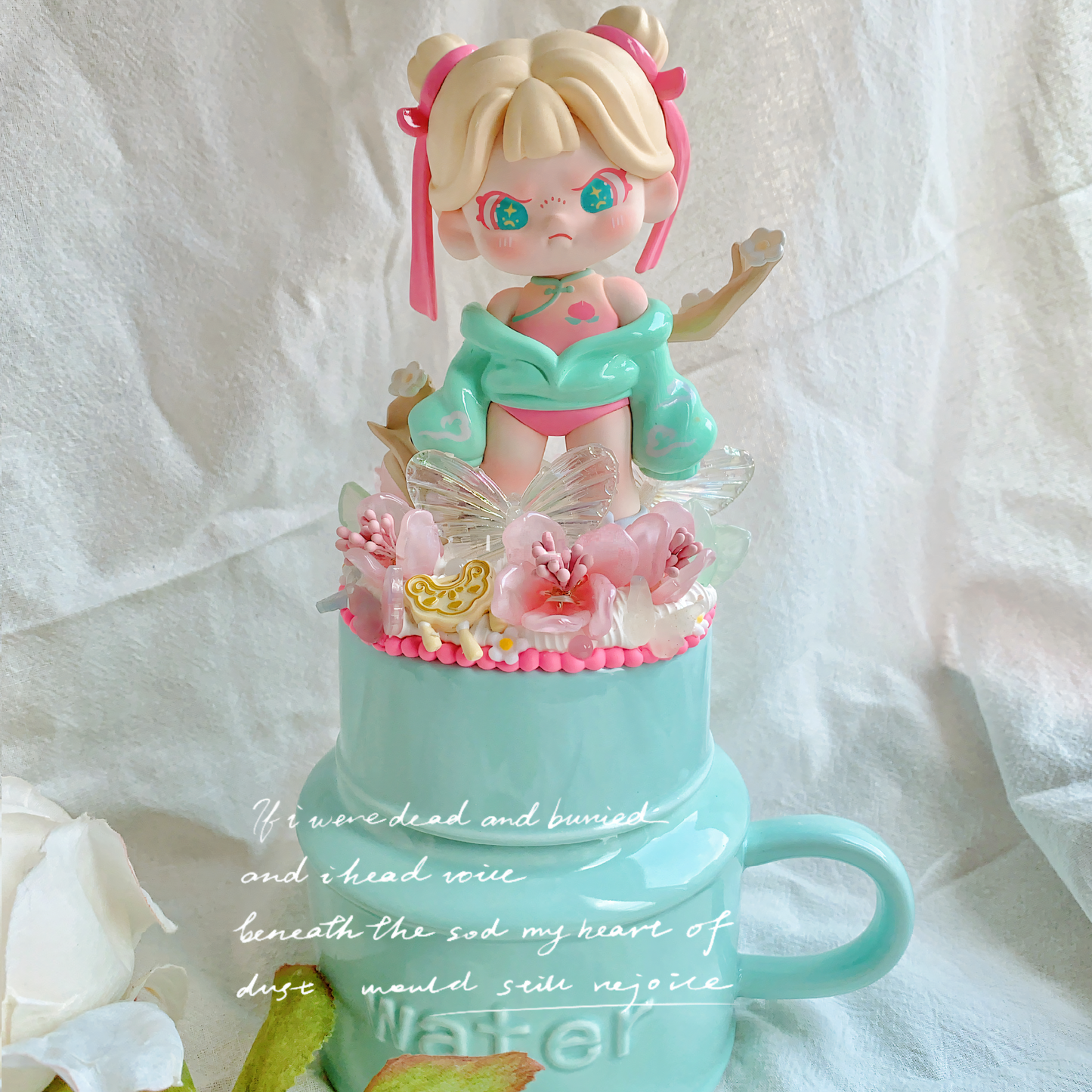 MPLANET Pop Mart Decoden Mug, Made-to-order Cream Gel Handicrafts