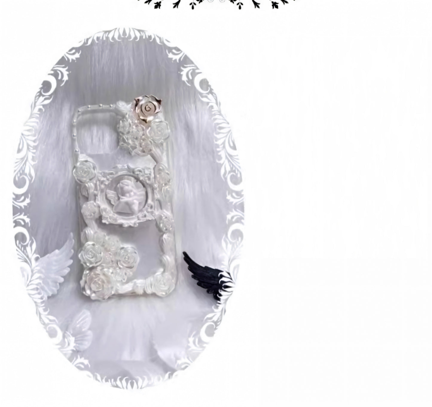 MPLANET Decoden Baroque Phone Case, Made-to-order Cream Gel Original Protective Cover, Handicrafts, DIY