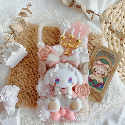 MPLANET Wonderland Phone Case, Made-to-order Decoden Protective Cover, Handmade Cream Gel Project