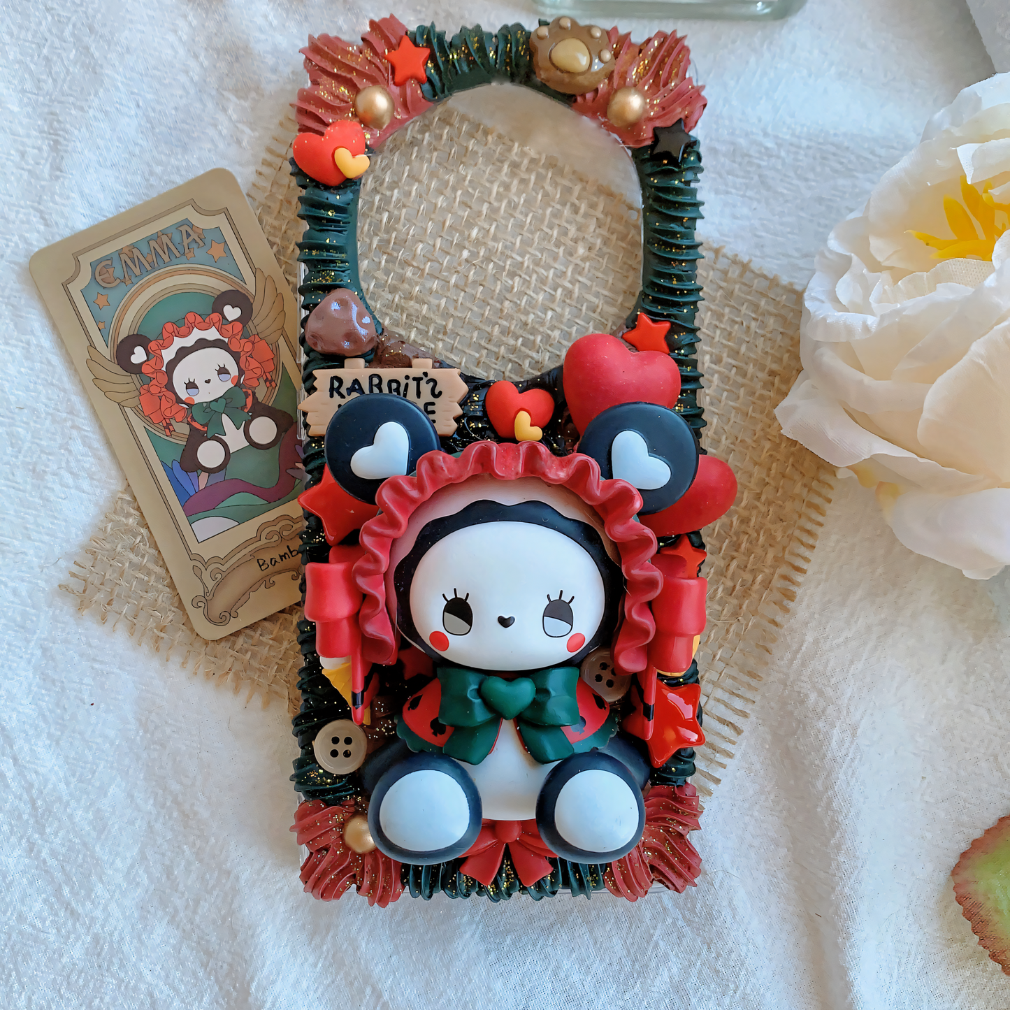 MPLANET Wonderland Phone Case, Made-to-order Decoden Protective Cover, Handmade Cream Gel Project