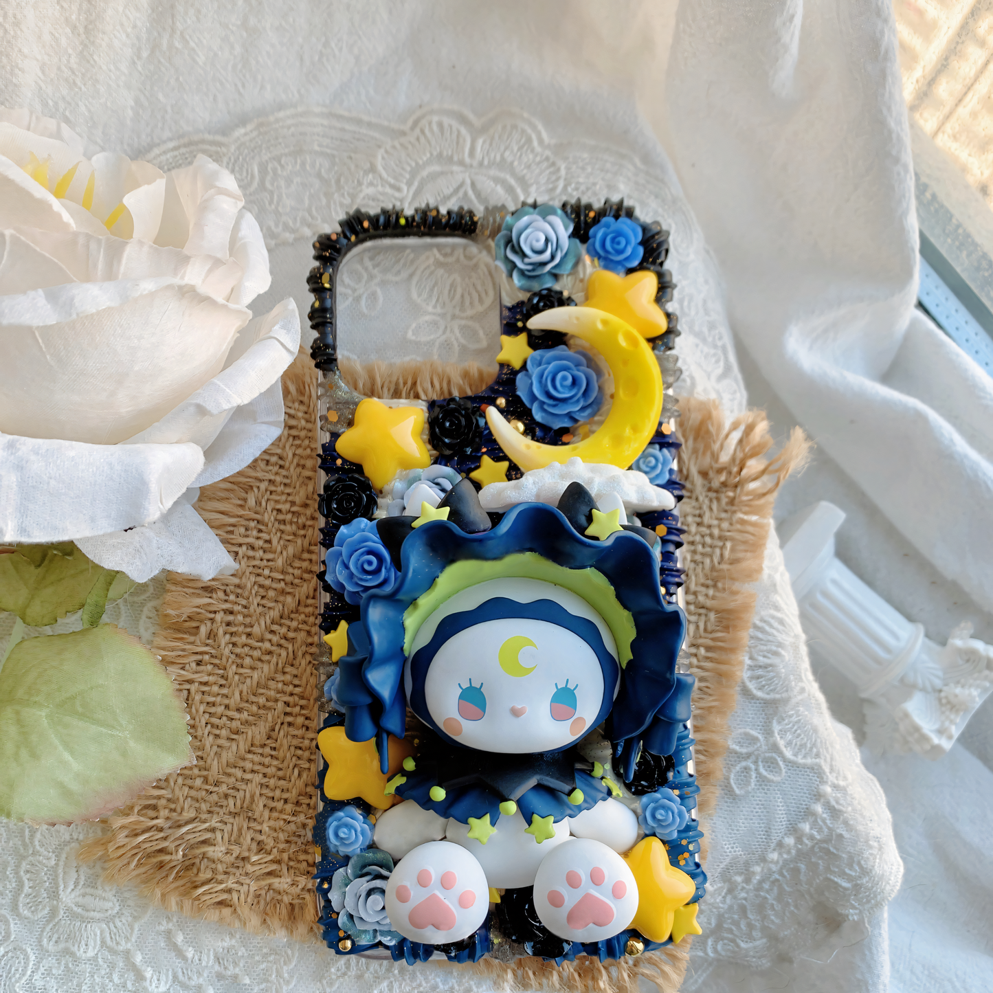 MPLANET Wonderland Phone Case, Made-to-order Decoden Protective Cover, Handmade Cream Gel Project