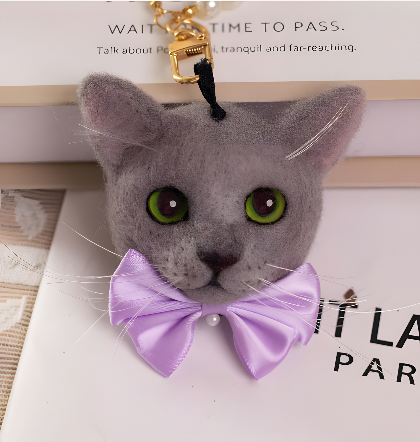 MPLANET Wool Felt Cat and Dog Simulation Avatar Pendant Key Pet Customization Poke Joy Finished Product Creative Birthday Gift