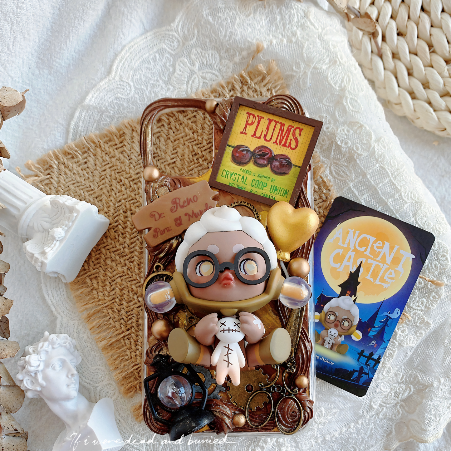 MPLANET Jungle Castle Decoden Phone Case, Made-to-order Protective Cover, Handmade Cream Gel Project