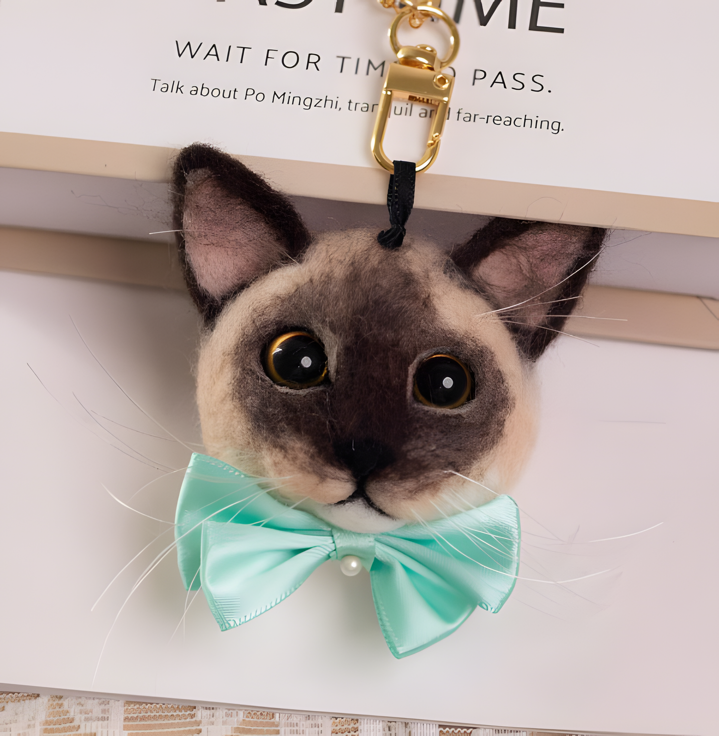 MPLANET Wool Felt Cat and Dog Simulation Avatar Pendant Key Pet Customization Poke Joy Finished Product Creative Birthday Gift