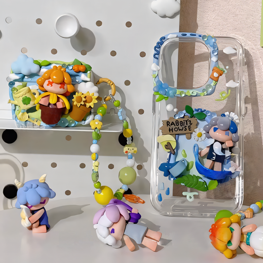 MPLANET Fairy Tale Decoden Case Kit, Phone Case and Earphone Case, Made-to-order Protective Cover, Cream Gel Handicrafts