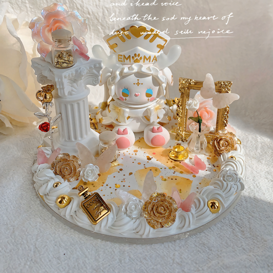 MPLANET Pop Mart Decoden Phone Holder Ornaments, Made-to-order Cream Gel Handicrafts