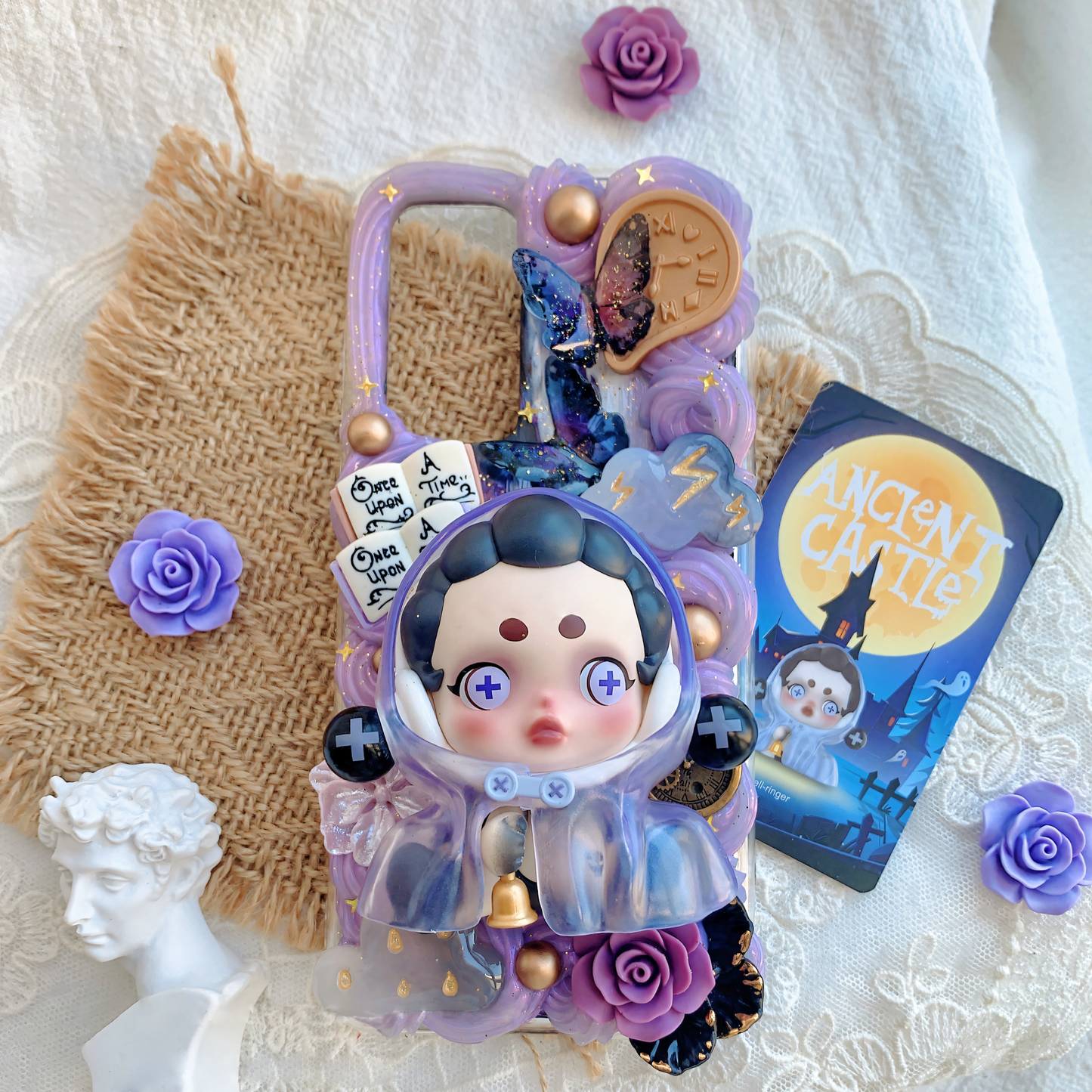 MPLANET Jungle Castle Decoden Phone Case, Made-to-order Protective Cover, Handmade Cream Gel Project