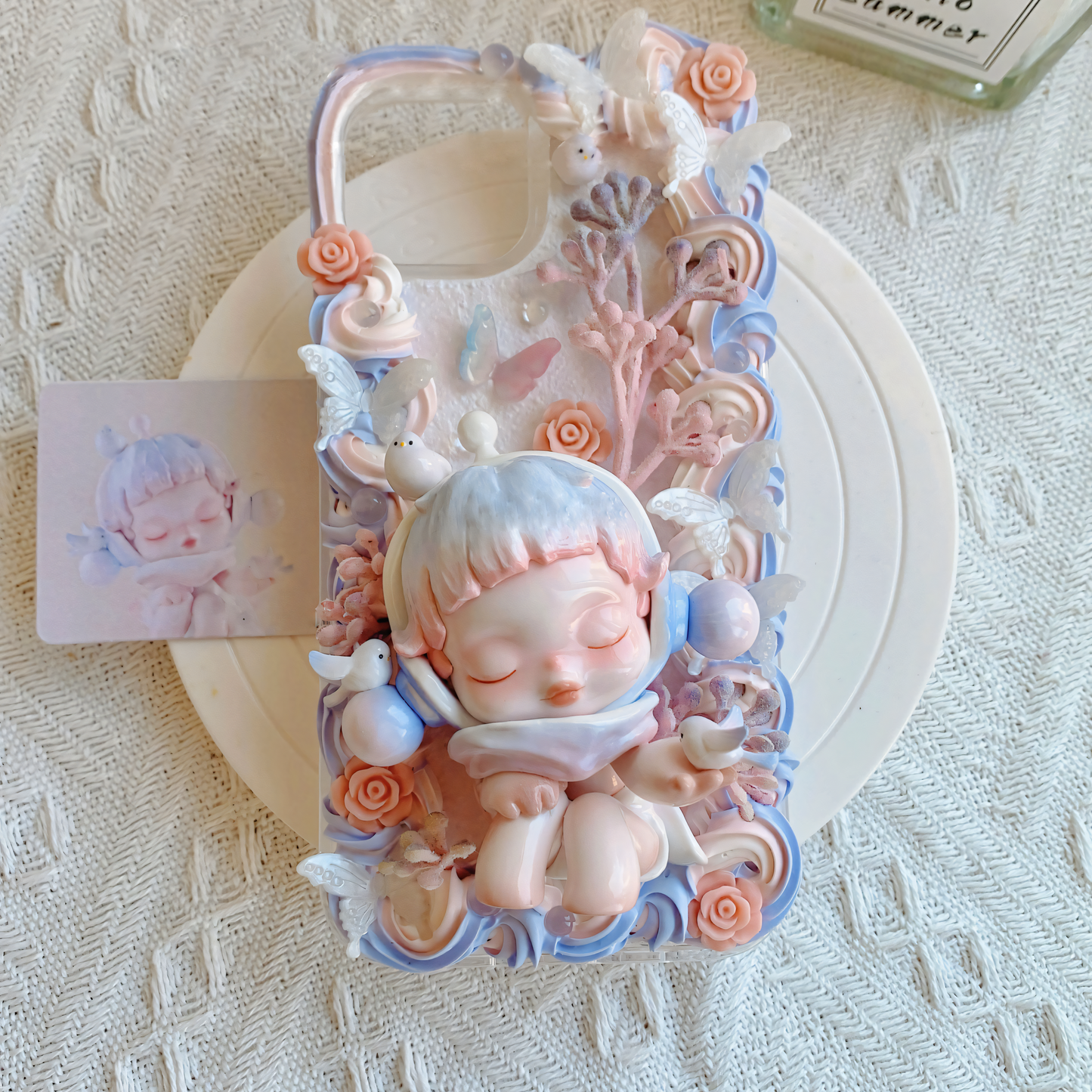 MPLANET Warmth Phone Case, Made-to-order Decoden Protective Cover, Handmade Cream Gel Project