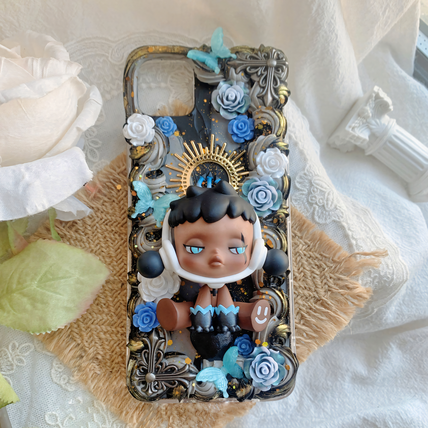 MPLANET Jungle Castle Decoden Phone Case, Made-to-order Protective Cover, Handmade Cream Gel Project